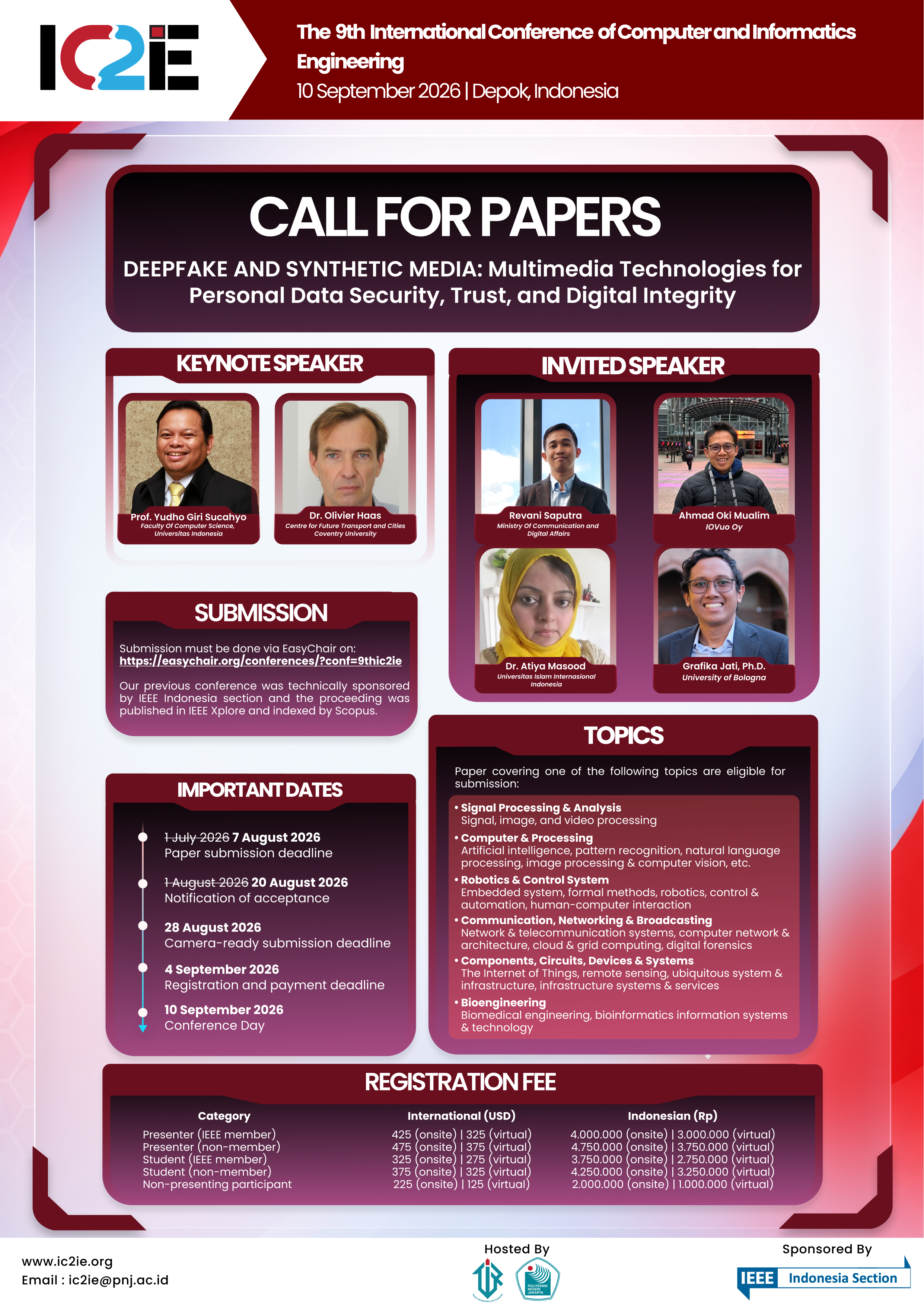 Call for Papers for IC2IE 2026